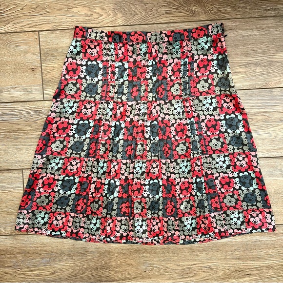 Marc Jacobs 100% silk floral checkered pleated skirt - Picture 7 of 7
